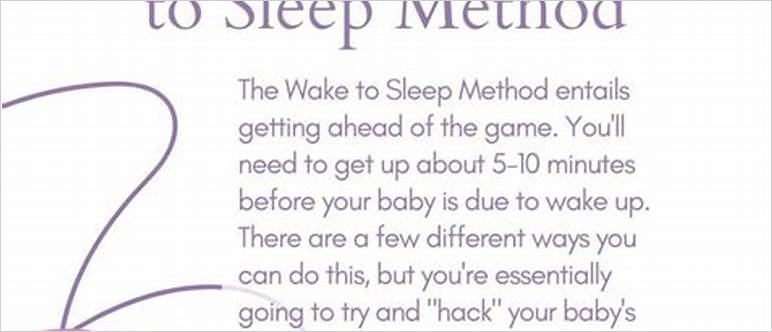 Wake to sleep method